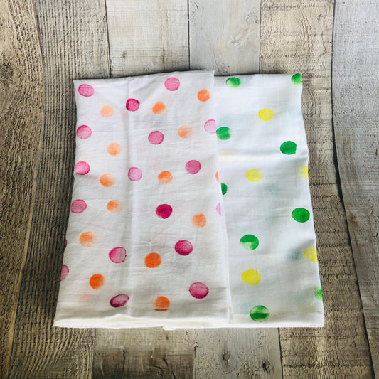Polka Dot Tea Towel Kit/ 6 Count or 12 Count
